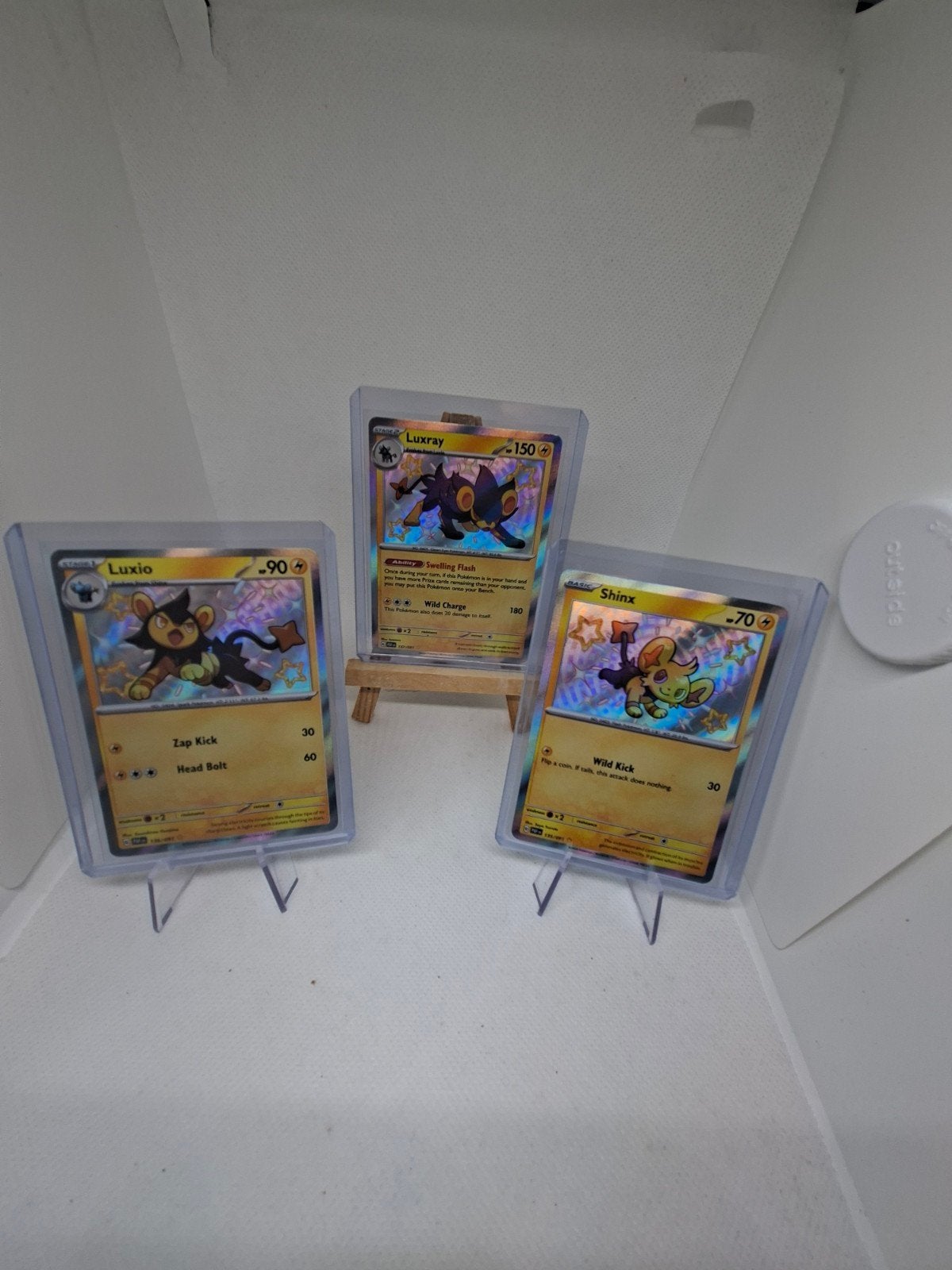 Pokemon kaarten 3 evolutions van de set Paldean Fates, Ophalen of Verzenden, Nieuw, Meerdere kaarten