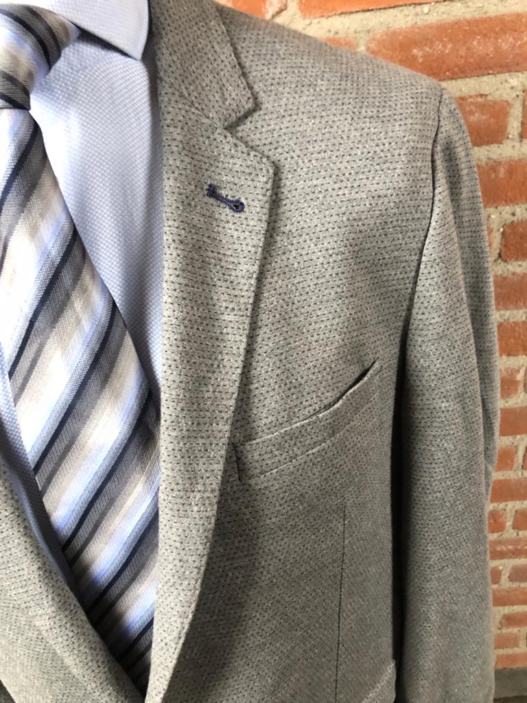 Nieuw McNeal blazer/ jasje Katoen Mt 56 Grijs Visgraat, Kleding | Heren, Ophalen of Verzenden, Nieuw, Maat 56/58 (XL), Grijs