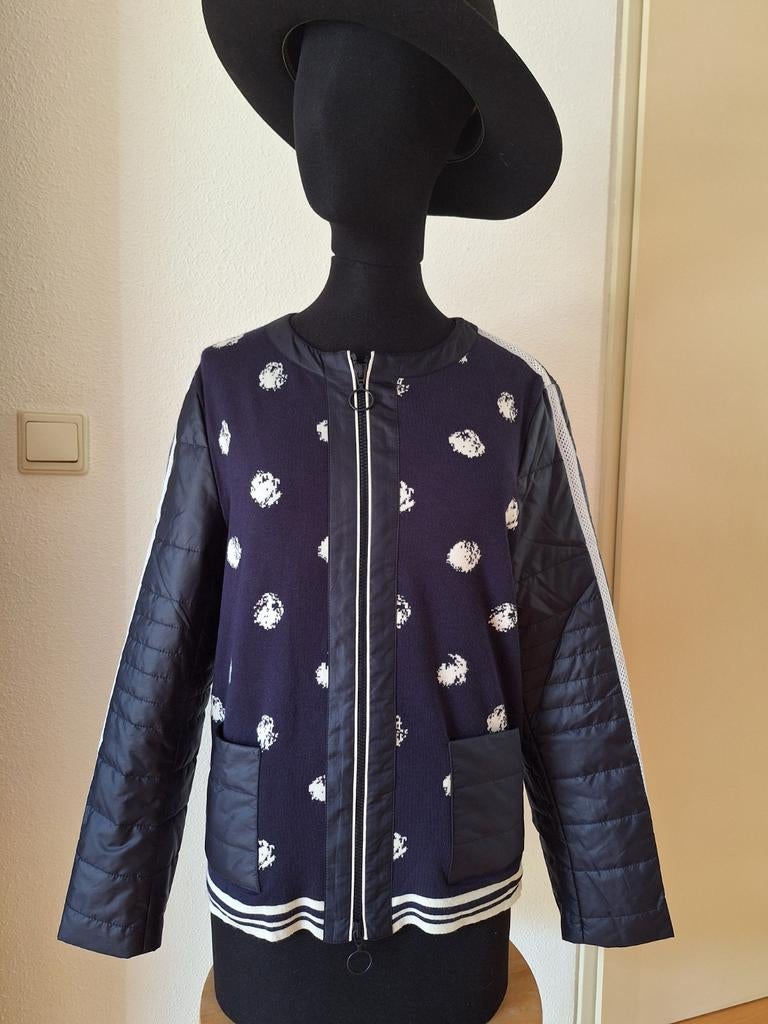 Faber Women zomerjasje blauw met witte stippen, Kleding | Dames, Blauw, Faber Women, Maat 42/44 (L), Ophalen of Verzenden