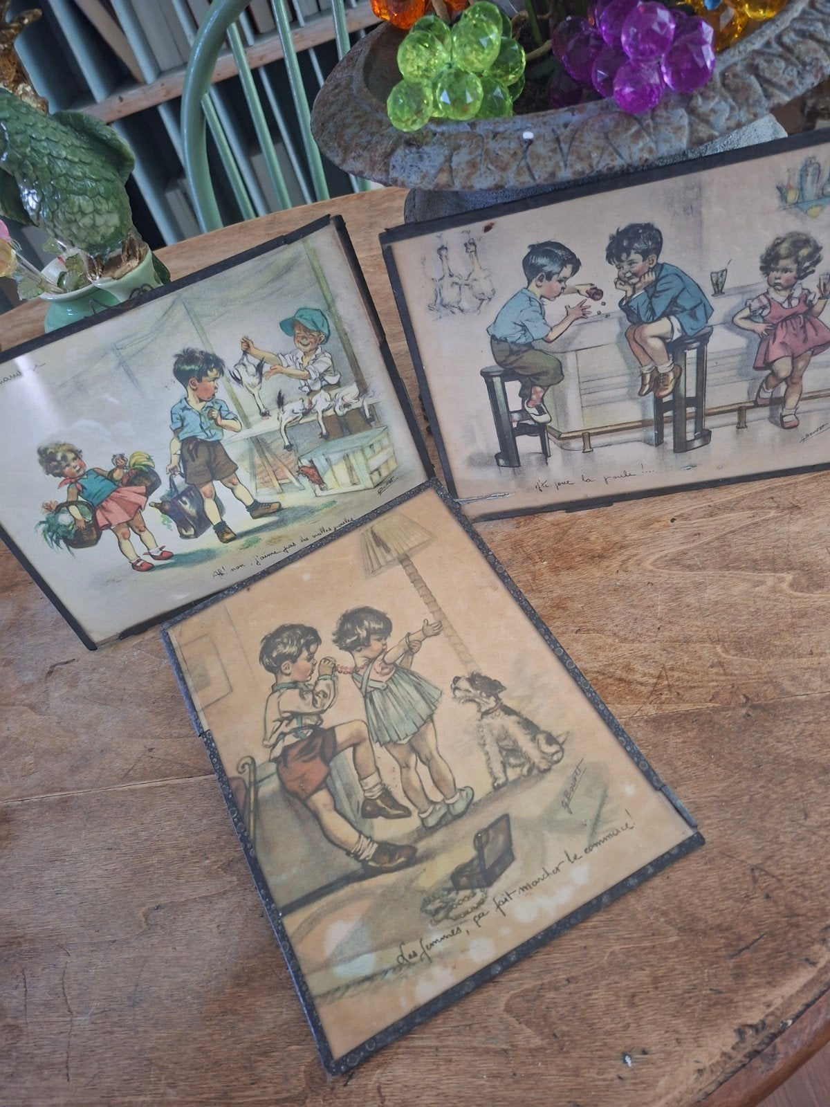 franse spreuken ( kinder) ingelijst, Ophalen of Verzenden