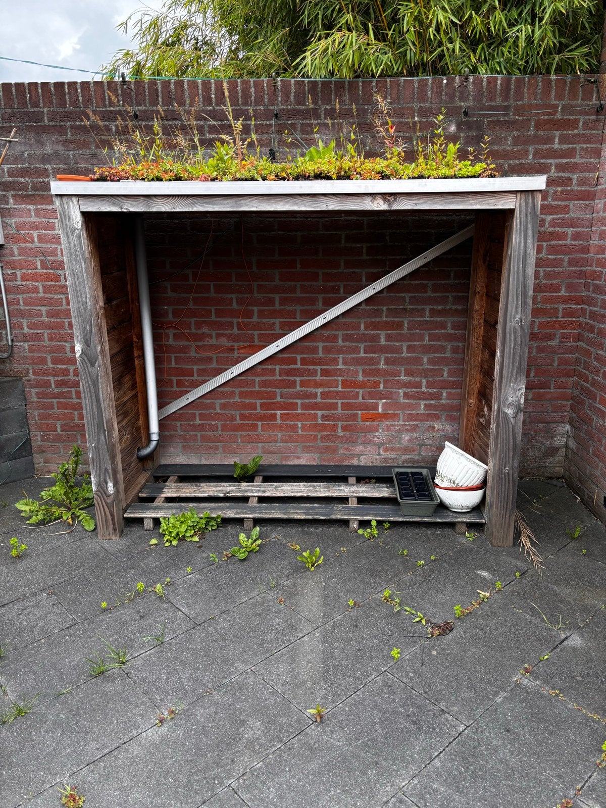 Robuust Houthok met Groen Dak, Ophalen, Gebruikt, Hout, Overige typen