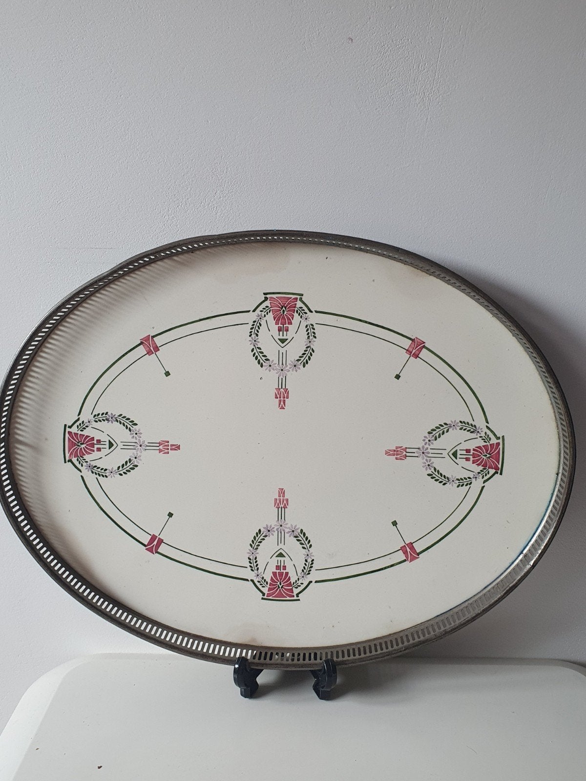 Art deco Jugendstil dienblad  40 cm Chris van der Hoef, 1920, Ophalen of Verzenden