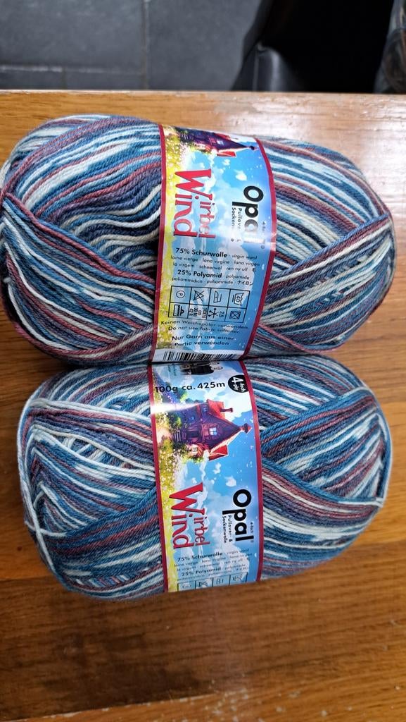 Opal Wirbelwind Sokkengaren - Kleur 11471 (2 bollen), Önninkweg 4, Breien of Haken, Nieuw, Ophalen of Verzenden