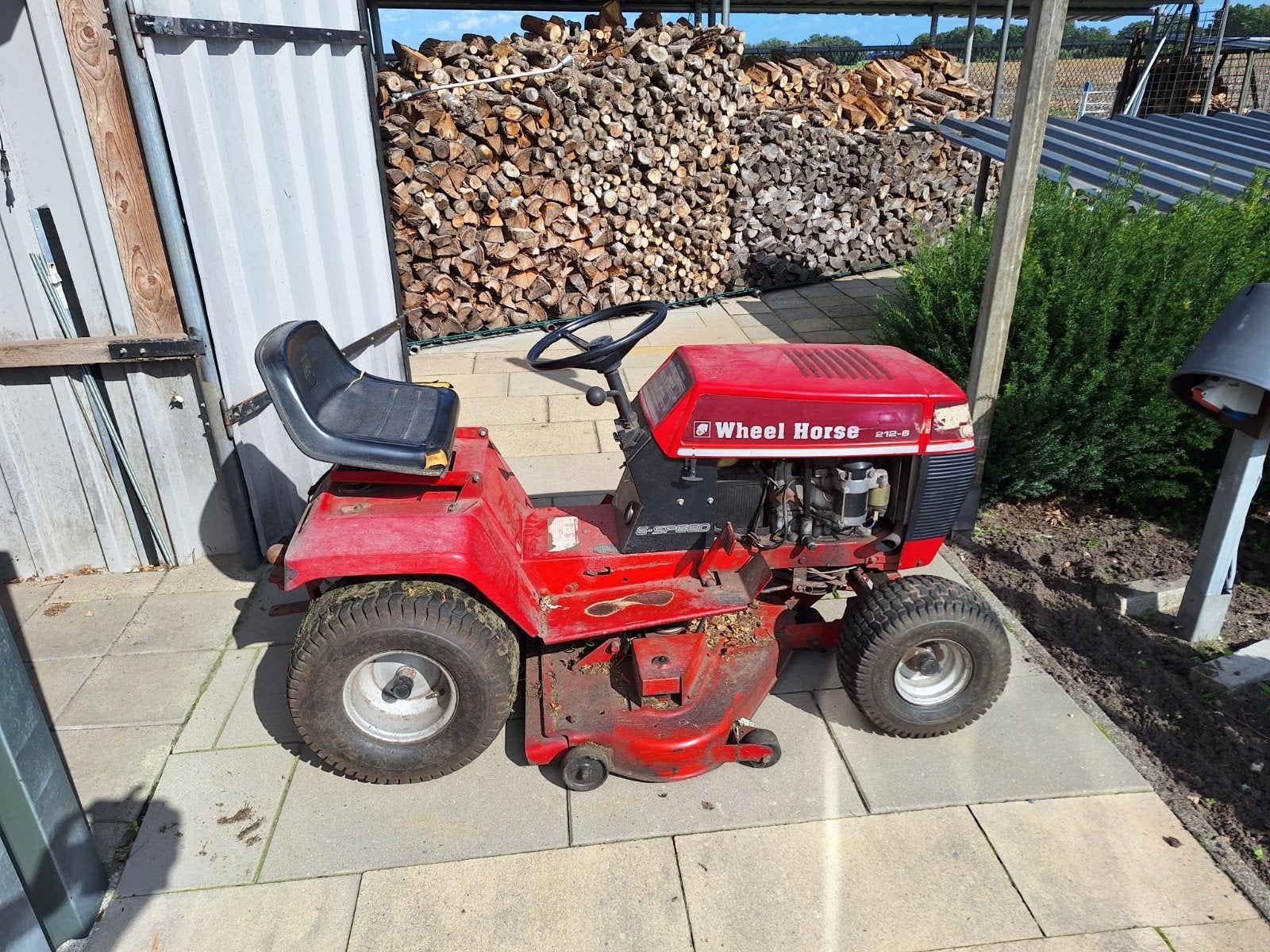 Wheel Horse Zitmaaier - Rood, Gebruikt, Ophalen, Gebruikt, 90 tot 120 cm, Versnellingen
