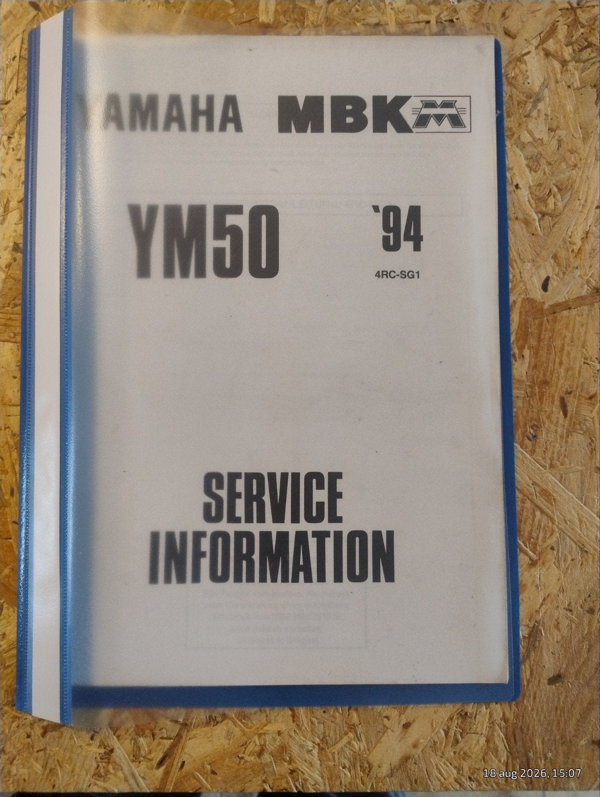 Yamaha MBK YM50 Service Informatie Handleiding '94, Verzenden, Gebruikt, Overige typen, Yamaha