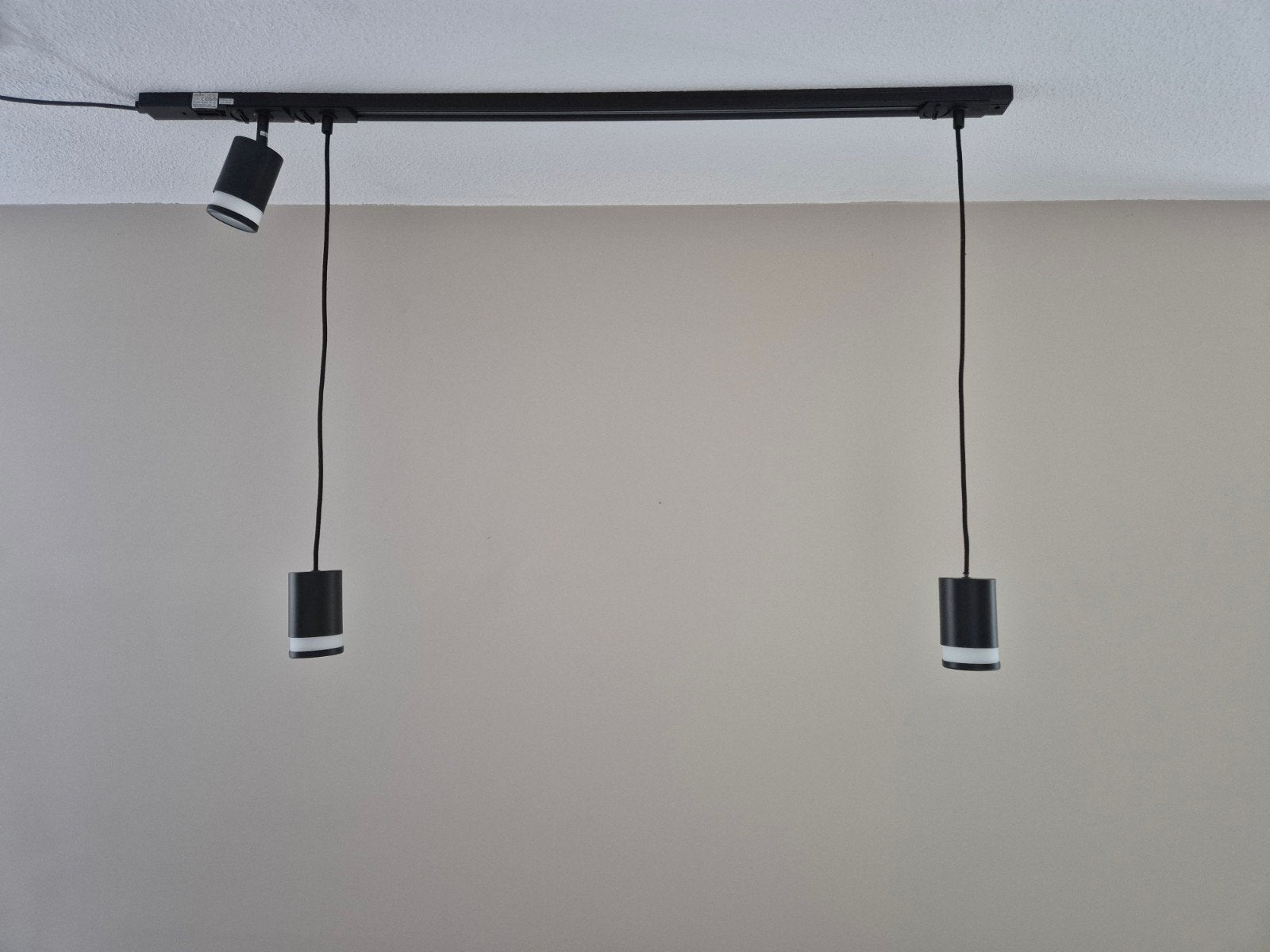 Nordlux hanglampen en spot op rail - Zwart design, Ophalen, Gebruikt, Modern, Industrieel, Overige fittingen