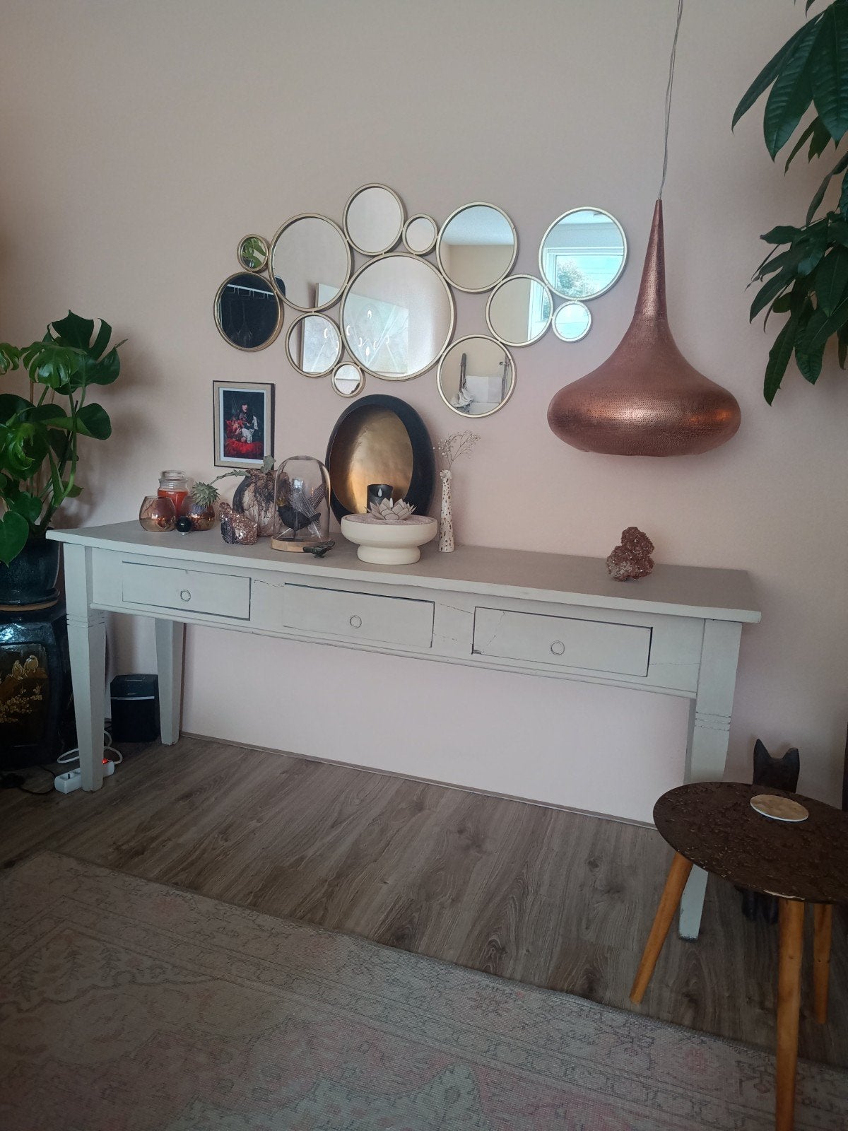Sidetable antiek uit een Frans Kasteel, Ophalen, 25 tot 50 cm, Rechthoekig, 100 tot 150 cm