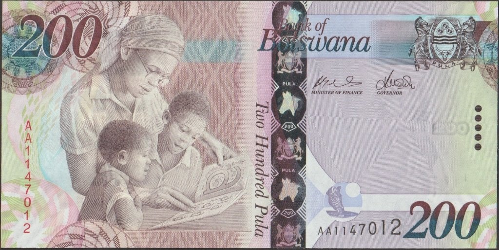 Botswana 200 pula 2009 UNC p.34a (# 1306), Verzenden, Overige landen, Los biljet