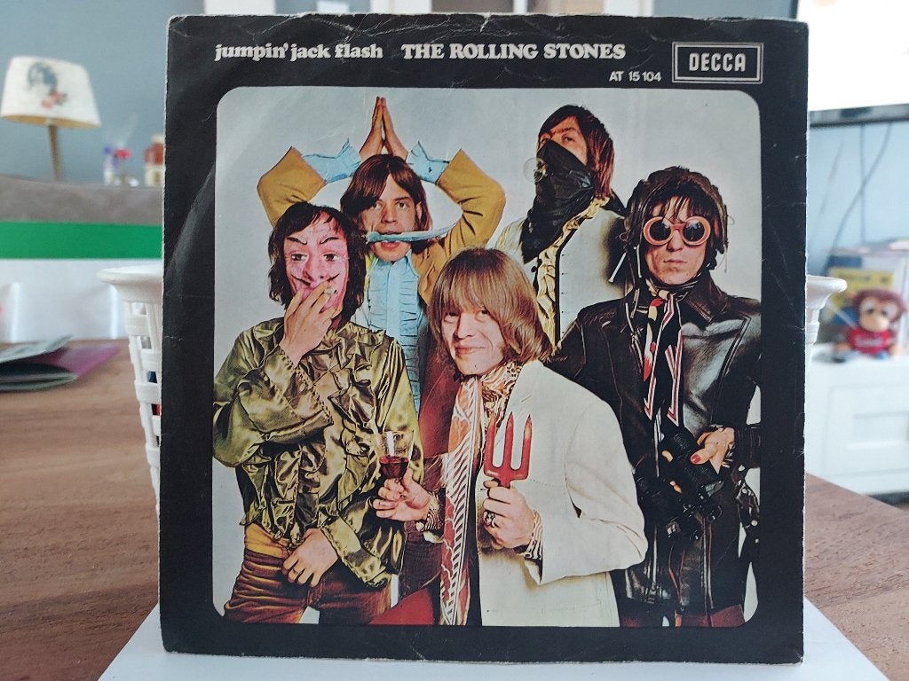 7" Single The Rolling Stones - Jumping Jack Flash / Child Of, Gebruikt, 7 inch, Ophalen of Verzenden, Pop