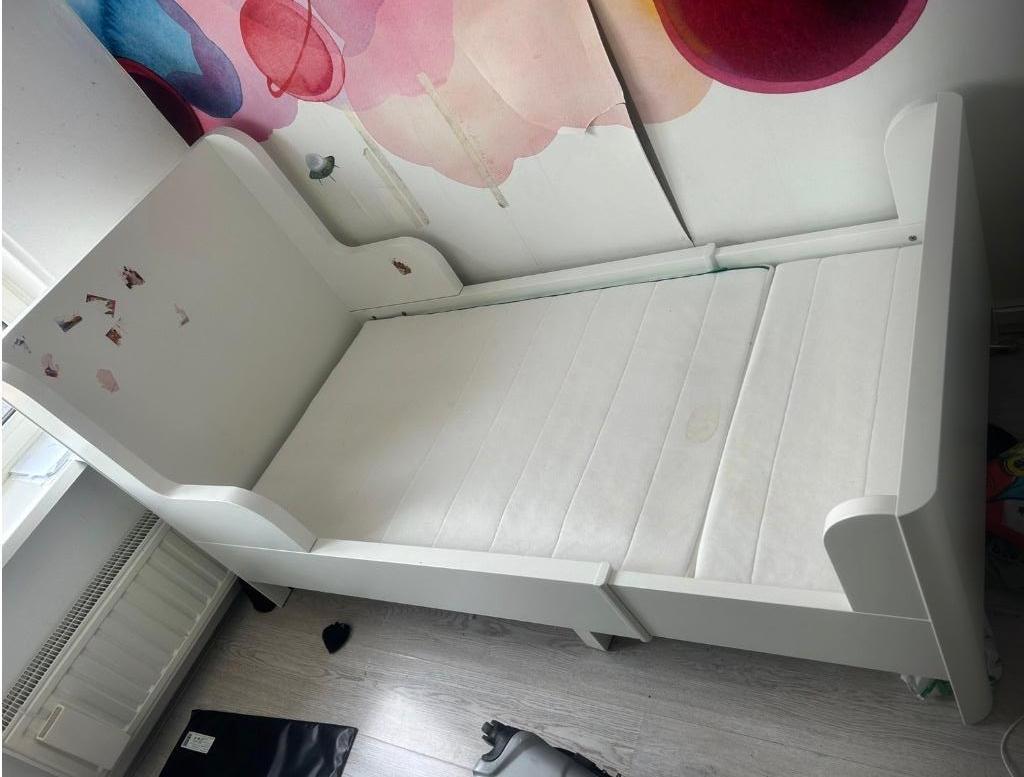 Een groei kinderbed, Ophalen, Zo goed als nieuw, 140 tot 160 cm, 70 tot 85 cm
