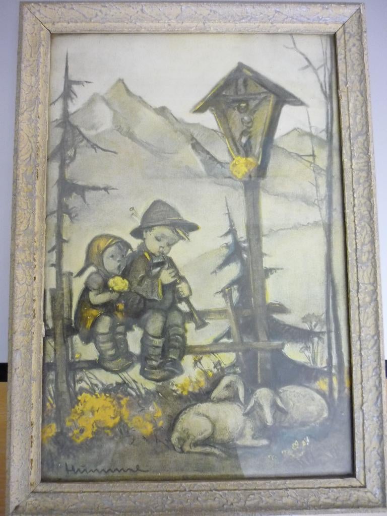 Hümmel tekening twee kleine kleuters, Ophalen of Verzenden
