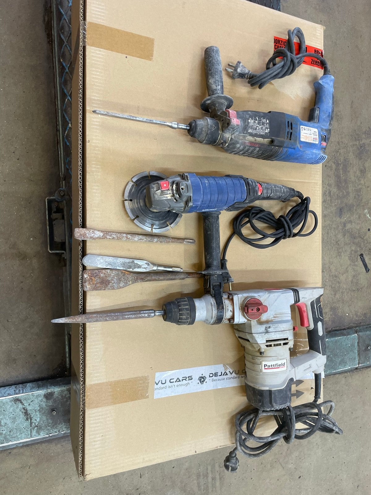 Boorhamers en haakse slijper set, Boor- en/of Breekhamer, Ophalen of Verzenden, Klopboormechanisme, Gebruikt