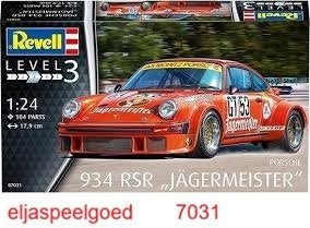 Revell PORSCHE 934RSR Jagermeister 1:24 7031 modelbouwauto, Auto, Revell, Groter dan 1:32, Nieuw