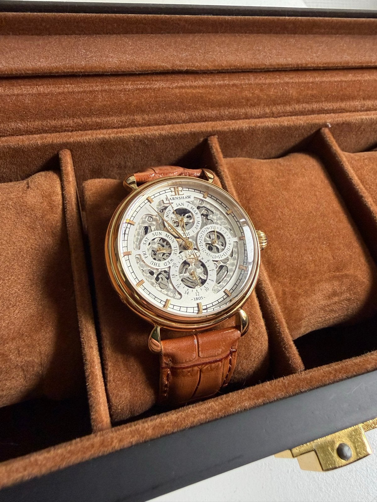 Earnshaw Skeleton Horloge - Automatisch Uurwerk, Sieraden, Tassen en Uiterlijk, Horloges | Heren, Overige merken, Overige materialen