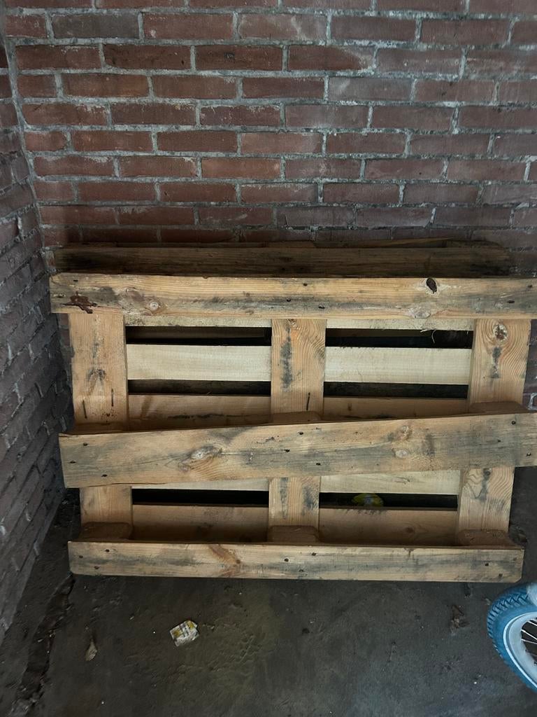 2 gratis pallets, Doe-het-zelf en Verbouw, Hout en Planken, Ophalen, Zo goed als nieuw, Pallet