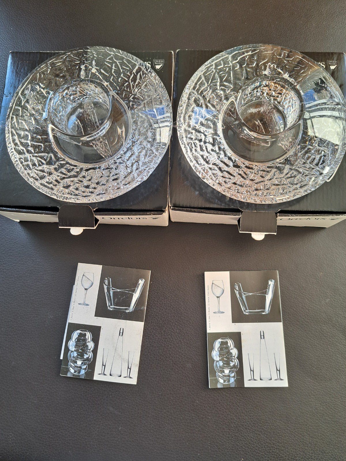 Orrefors waxine lichthouders, Waxinelichthouder, Ophalen of Verzenden, 5 cm, Glas