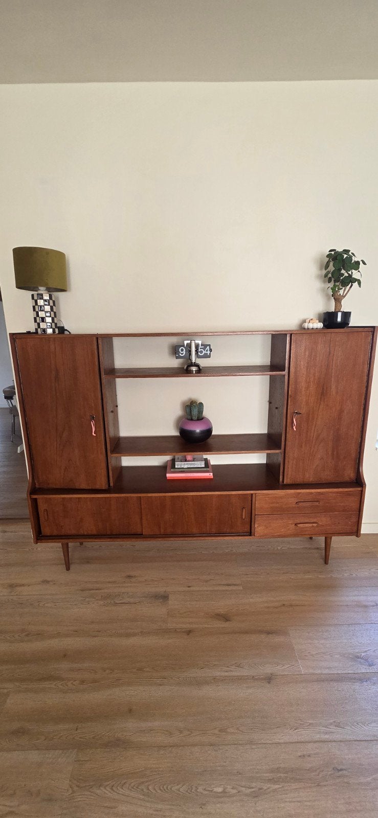 Vintage retro wandkast jaren 60/70, Huis en Inrichting, Kasten | Dressoirs, Ophalen, Gebruikt, Met deur(en), 150 tot 200 cm
