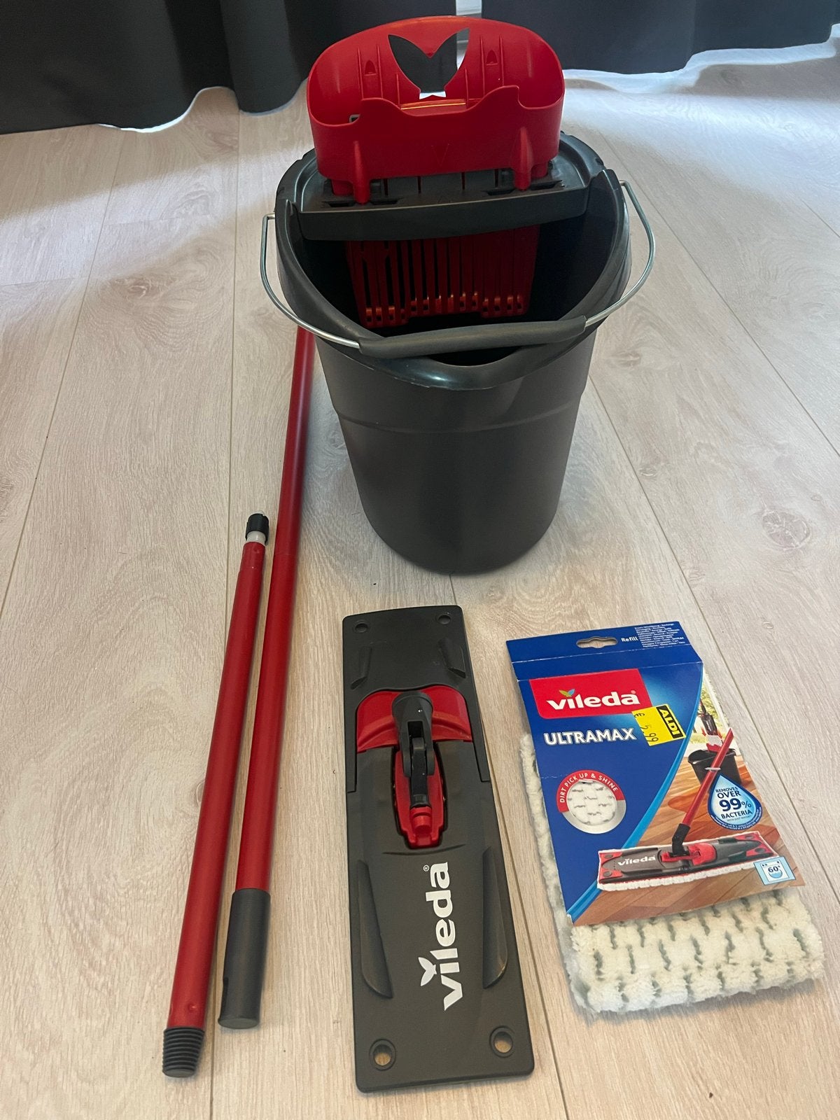 Vileda Ultramax dweilsysteem met emmer en mop, Ophalen, Dweilemmer, -bak, of -wagen