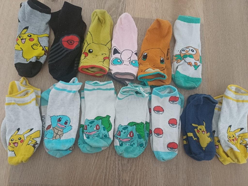 13 paar enkelsokken, Pokémon, 35-38, H&M, nette staat 13=€3, Ophalen of Verzenden, Gebruikt, Jongen of Meisje, Sokken