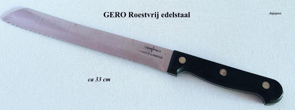 Teab Gero Nieuw Logo Gekarteld Mes edelstaal roestvrij 33 cm, Ophalen