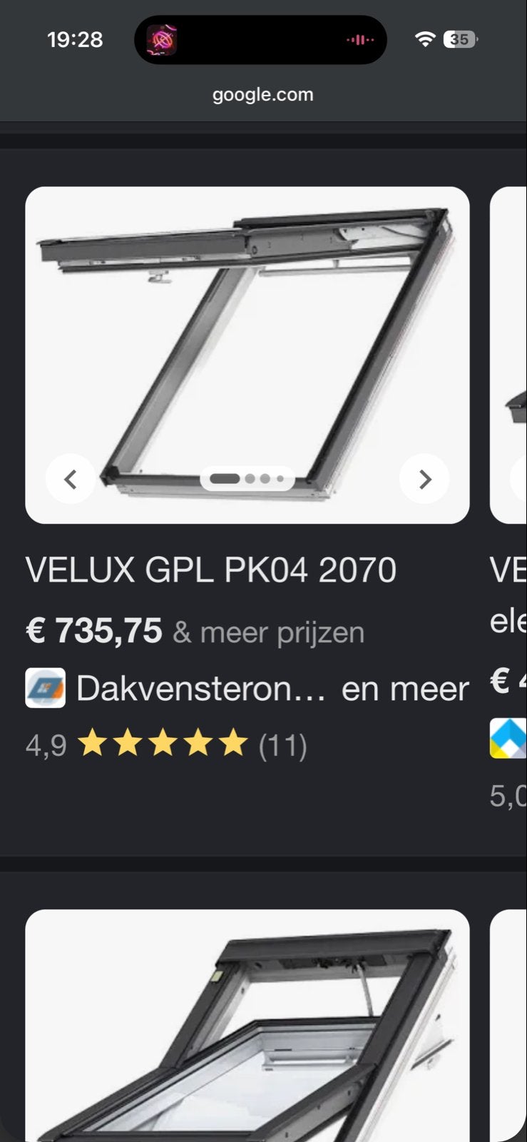 Velux dakraam 94cm x 98cm NIEUW, Dubbelglas, 80 tot 120 cm, 80 tot 120 cm, Nieuw