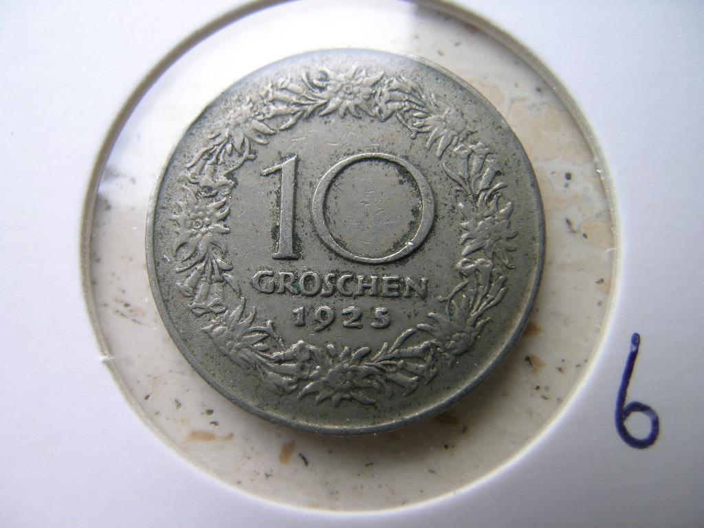 10 Groschen 1925 Oostenrijk (nr 6), Ophalen of Verzenden, Oostenrijk, Losse munt