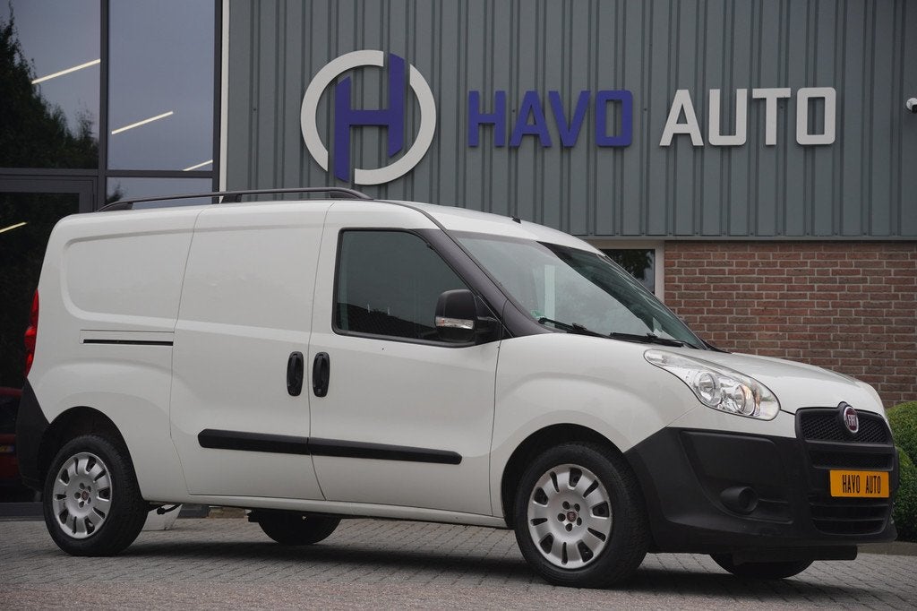 Fiat Doblò Cargo 1.4 Maxi L2, SCHUIFDEUR, BTW-VRIJ / MARGE, Auto's, Bestelauto's, Gebruikt, Zwart, 4 cilinders, Wit