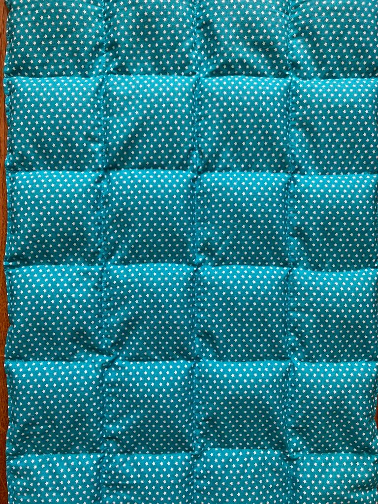Warmtekussen, pittenzak, kruik. Turquoise met sterretjes, Ophalen, Nieuw, Overige typen