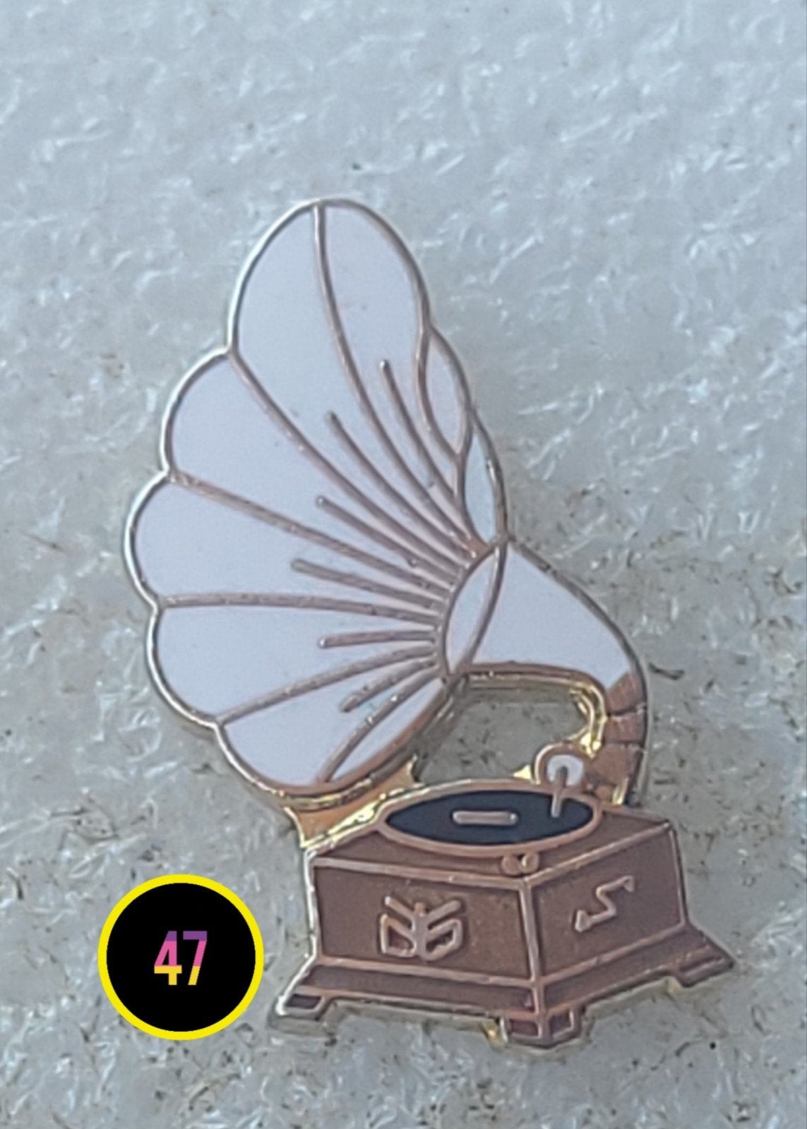 Vintage Grammofoon Pin - Muziek Liefhebber Cadeau, Verzenden, Gebruikt