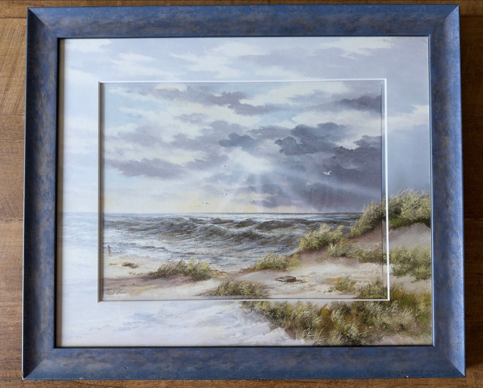 Schilderij: woeste zee ,duinen en zonnestralen Reint Withaar, Antiek en Kunst, Kunst | Schilderijen | Klassiek, Maritiem / water