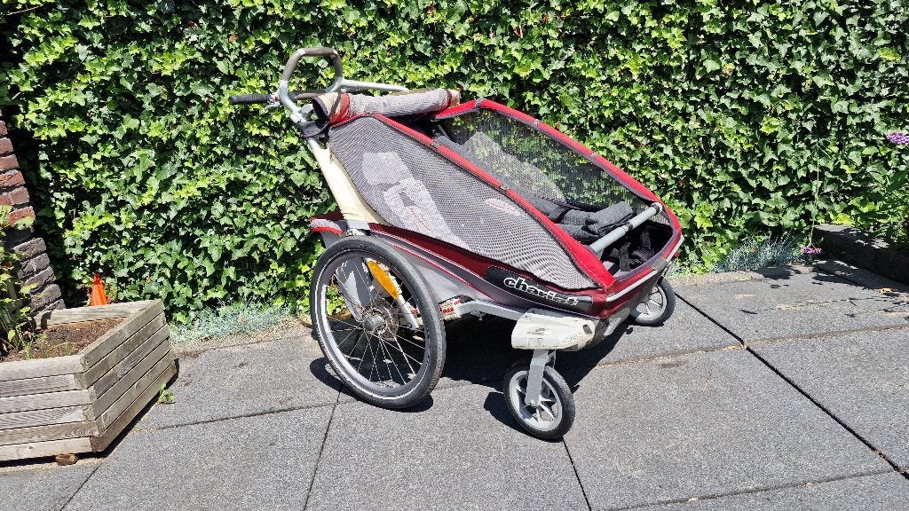Thule Chariot CX Double Multi-sport wagen/fietskar 2 kind, Ophalen, Gebruikt, Opvouwbaar, 40 tot 60 kg
