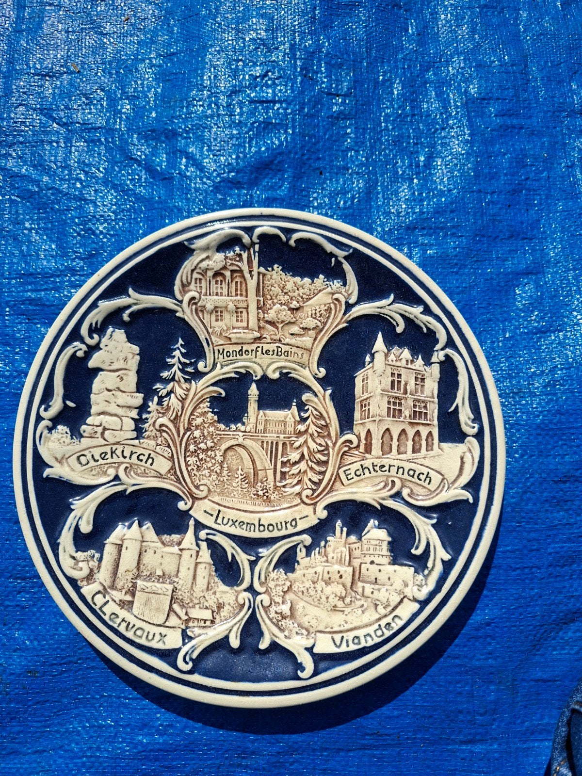 Decoratieve wandplaat Luxemburg - Vintage, Ophalen of Verzenden