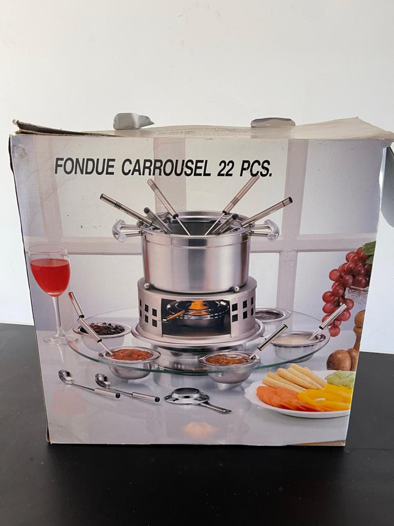 Fondueset Carrousel 22-delig - Compleet, Ophalen, Gebruikt, Brander, Fondueset