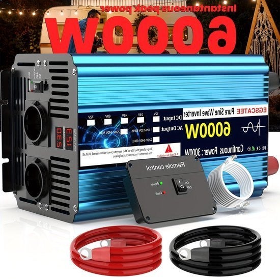 3000W Pure Sinus Omvormer – Stroomomvormer, Corvance B.V., Verzenden, Nieuw, Corvancebol@gmail.com