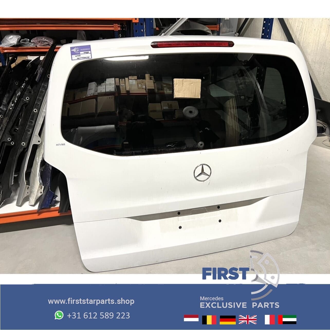 W447 ACHTERKLEP / ACHTERDEUR Mercedes V KLASSE COMPLEET WIT, Auto-onderdelen, Carrosserie en Plaatwerk, Gebruikt, Ophalen of Verzenden