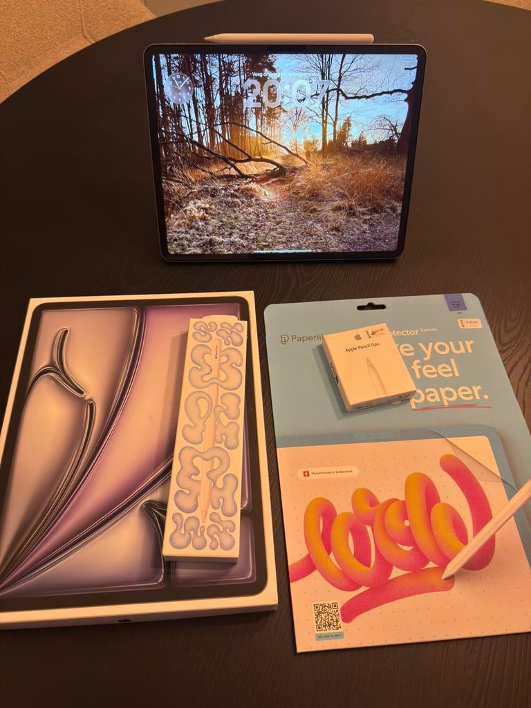 iPad Air 13 M2 2024 + Pencil Pro + accessoires, Computers en Software, Apple iPads, 13 inch of meer, Apple iPad Air, Ophalen of Verzenden