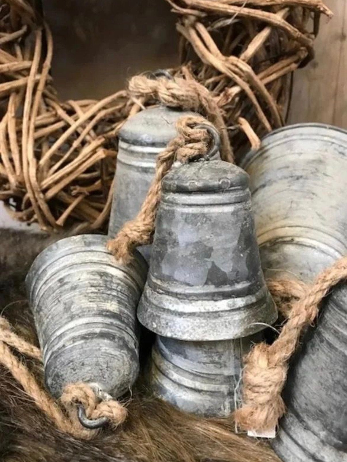 Zinken bel / klok aan touw, Ophalen of Verzenden