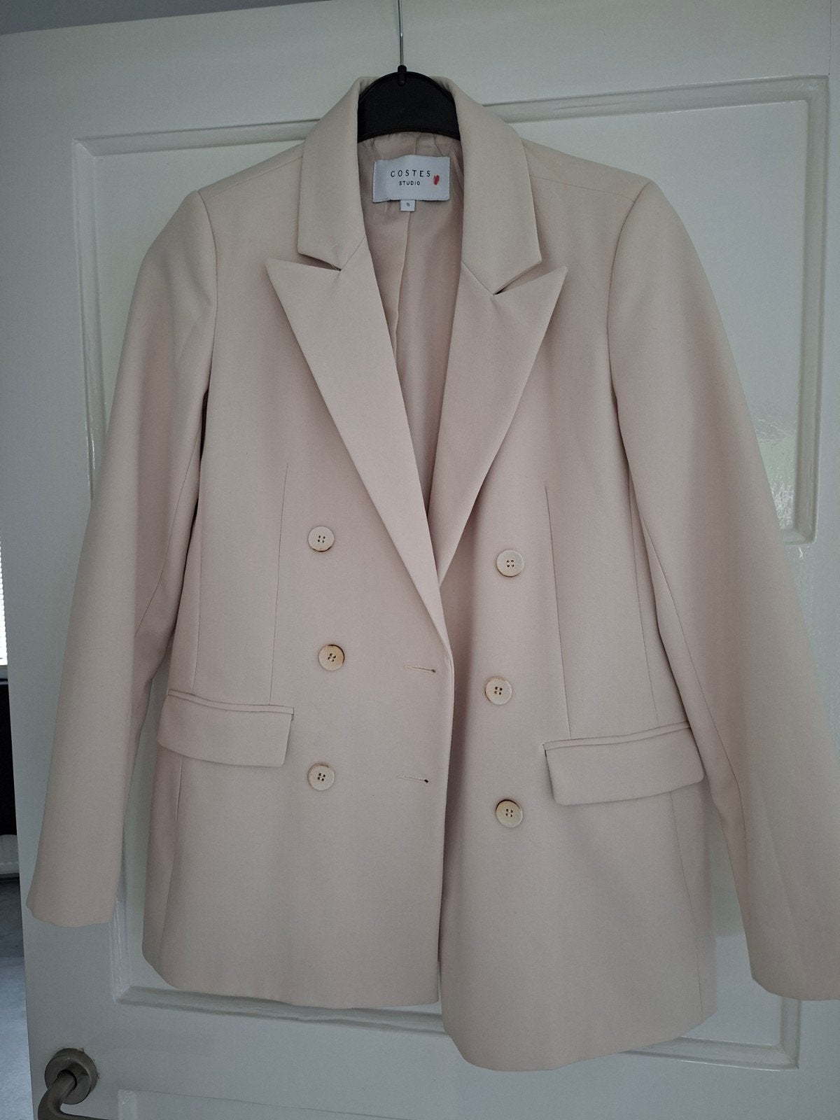Costes Studio Double-breasted Blazer Maat S, Beige, Ophalen of Verzenden, Zo goed als nieuw, Maat 36 (S)