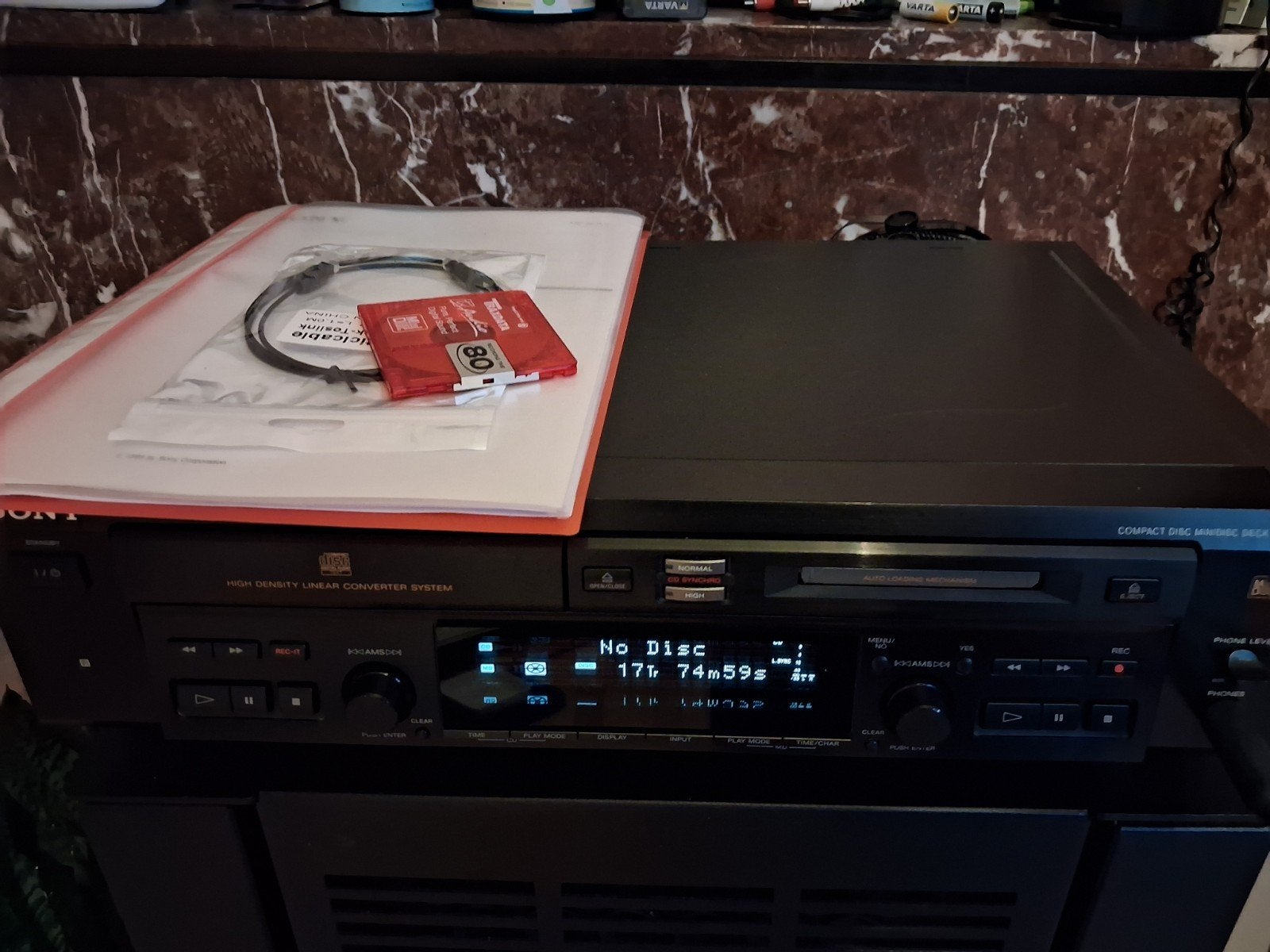 Sony mxd d3 .mini disk en cd copy maken in een apparaat, Ophalen