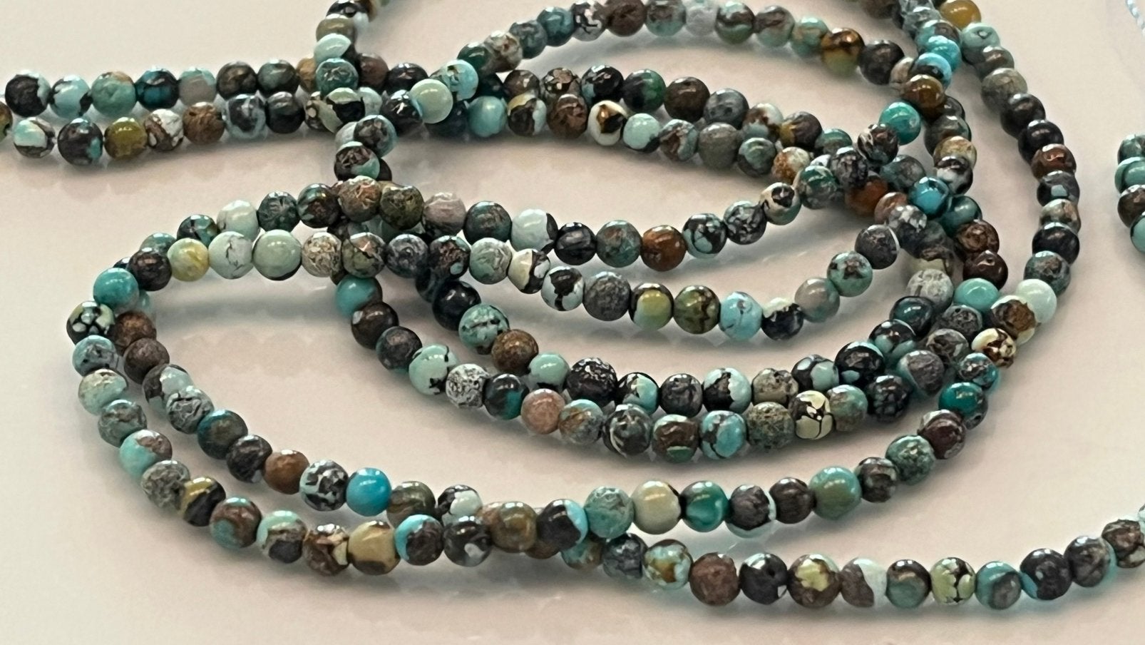 Turquoise, 3 mm kralen, Ophalen of Verzenden, Zo goed als nieuw, Kraal