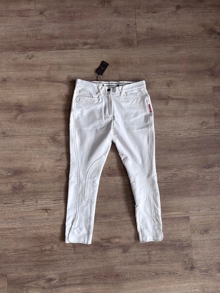 Nieuw | Manfredi | Dames paard rijbroek | Maat 44 | Wit, Dieren en Toebehoren, Dressuur, Zo goed als nieuw, Dames, Onderkleding