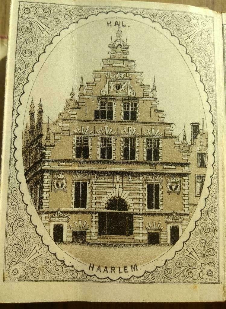 05 / Haarlem de Hal kleine Litho  1875  zeldzaam, Ophalen of Verzenden