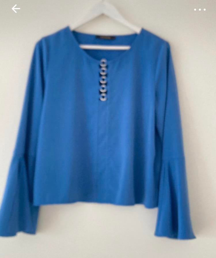 blouse dames, merk supertrash, maat 40, Maat 38/40 (M), Blauw, Ophalen of Verzenden, Zo goed als nieuw