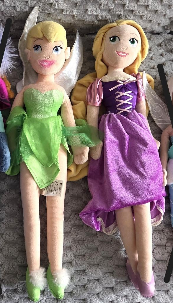 2 originele DISNEY knuffels prinsessen - TINKERBELL RAPUNZEL, Ophalen, Disney, Disney, Overige typen