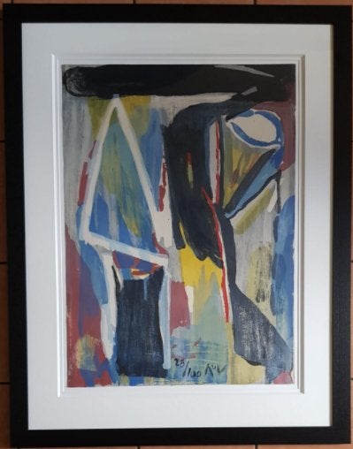 Bram van Velde(1895) Kleur Lithografie "Comp YR 318" Ges Gen, Abstract, Ophalen of Verzenden, Lithografie, Genummerd