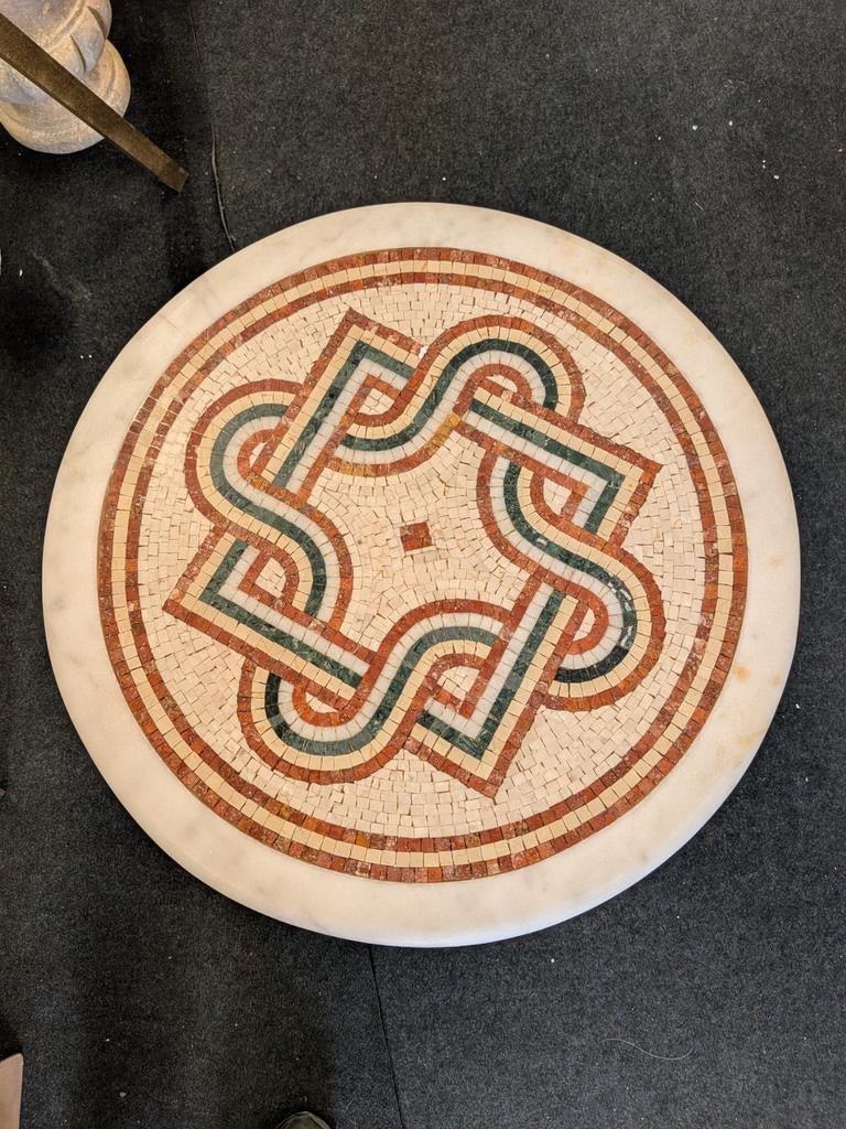 Set van 3 ronde mozaïek tafelbladen, Ophalen