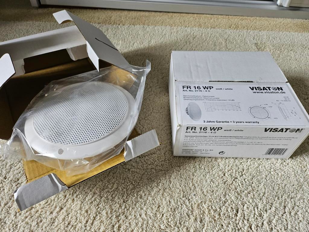 Zeewaterbestendige inbouw speakers 80 Watt Visaton FR 16 WP, Ophalen of Verzenden, Nieuw