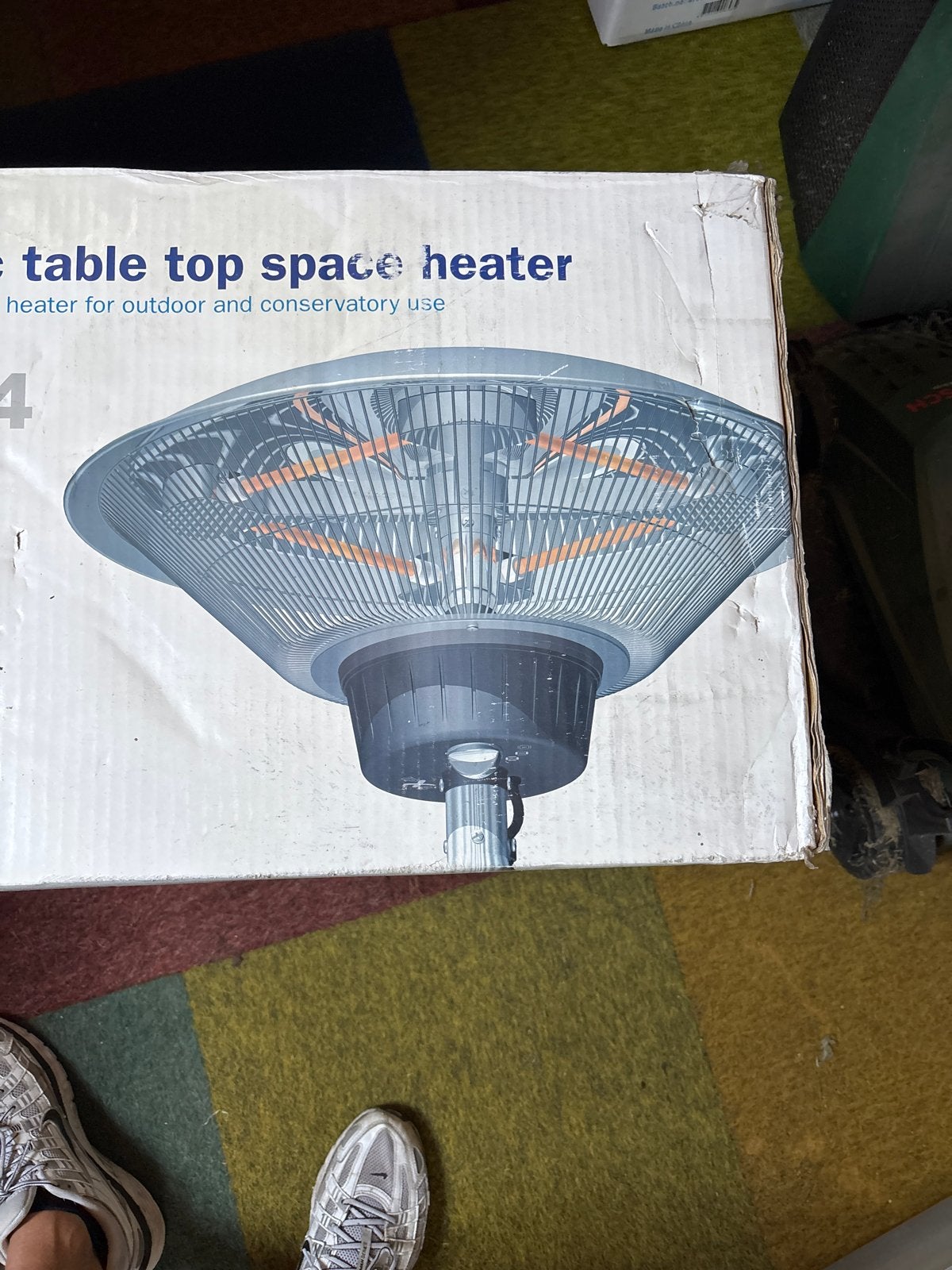 Tafelmodel terrasverwarmer voor buiten en serre, Vloer, Zo goed als nieuw, Waterbestendig, Ophalen