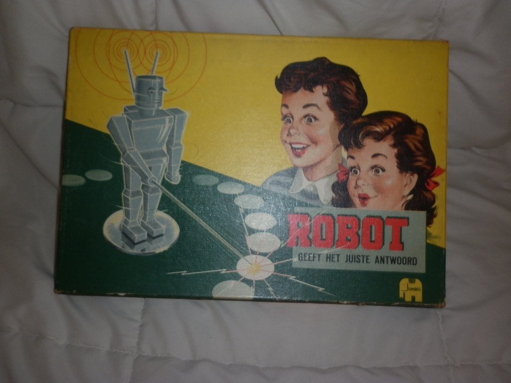 Vintage bordspel " Robot geeft het juiste antwoord ", Een of twee spelers, Ophalen of Verzenden, Gebruikt, Jumbo