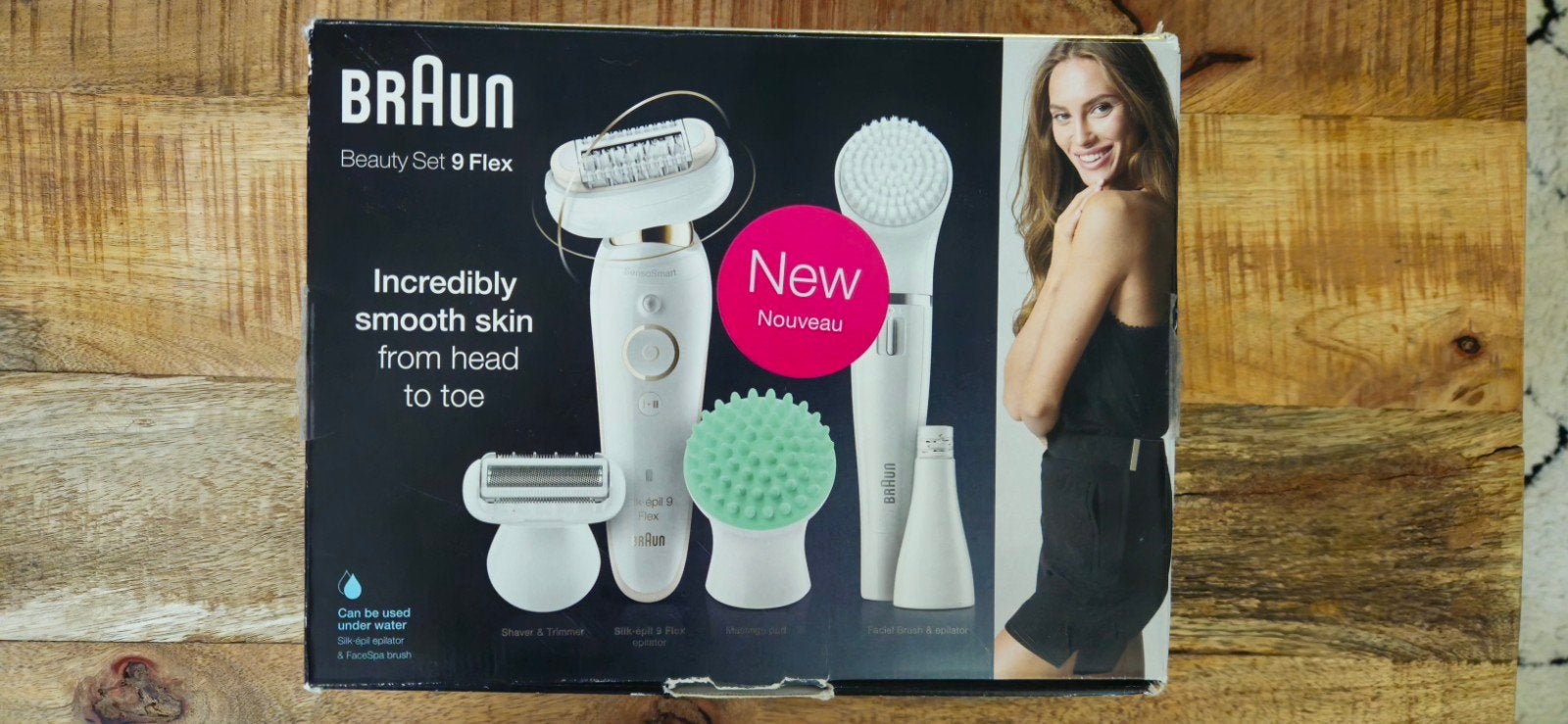 Braun Silk-épil 9 Flex 9300 + FaceSpa - 1x gebruikt, Ophalen of Verzenden, Zo goed als nieuw, Scheren en Epileren